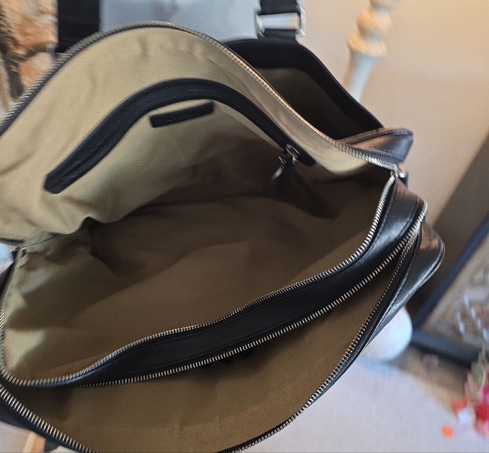 Cole Haan Black Leather Briefcase - Picture 5 of 14